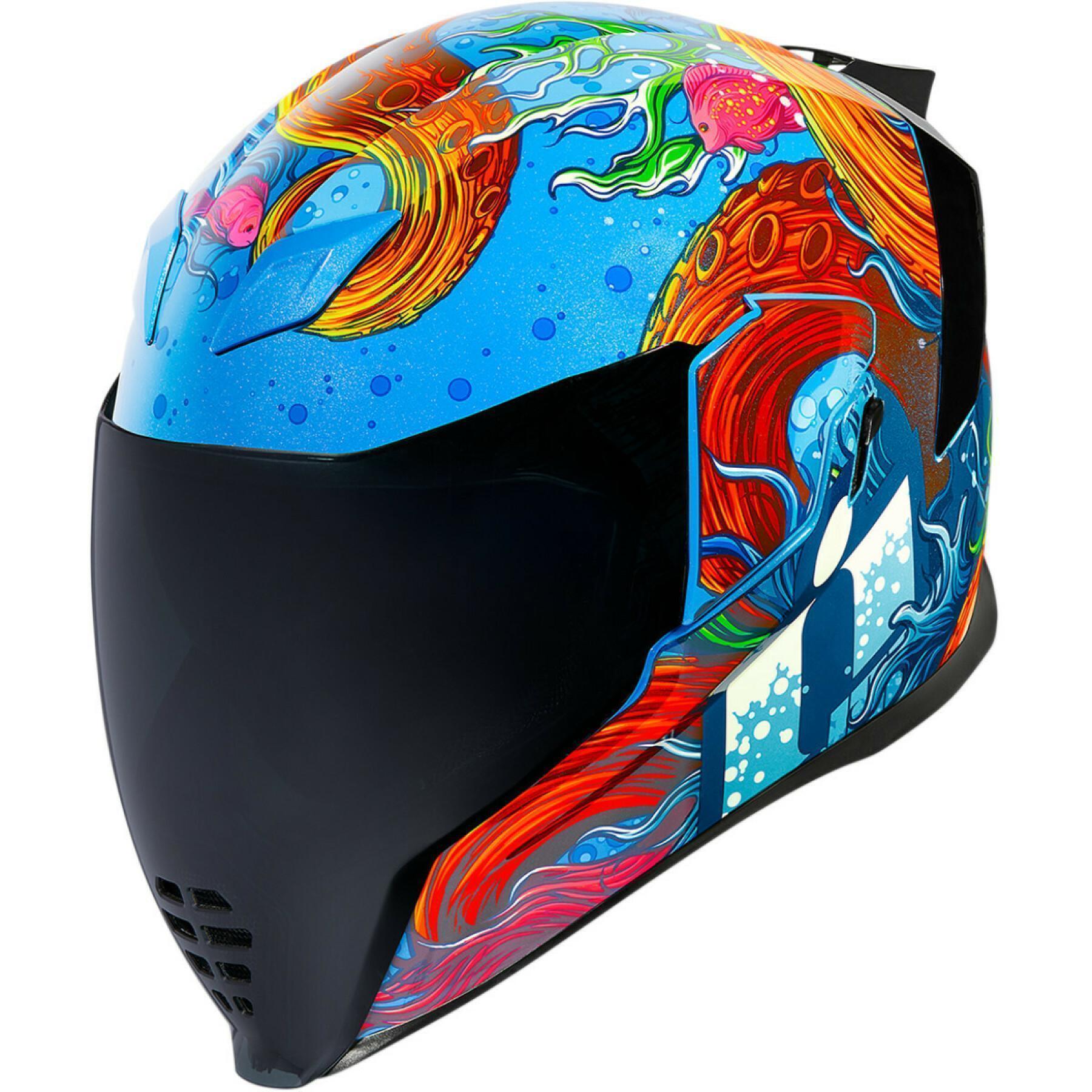 Casque moto intégral Icon aflt inky