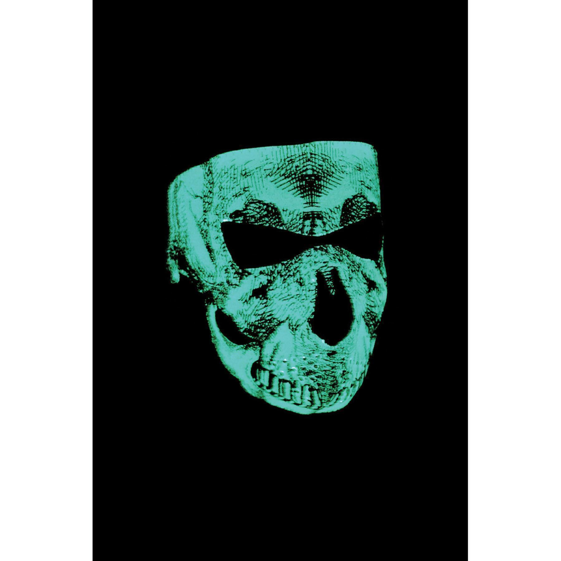 Cagoule moto Zan Headgear full face glow-in-the-dark skull