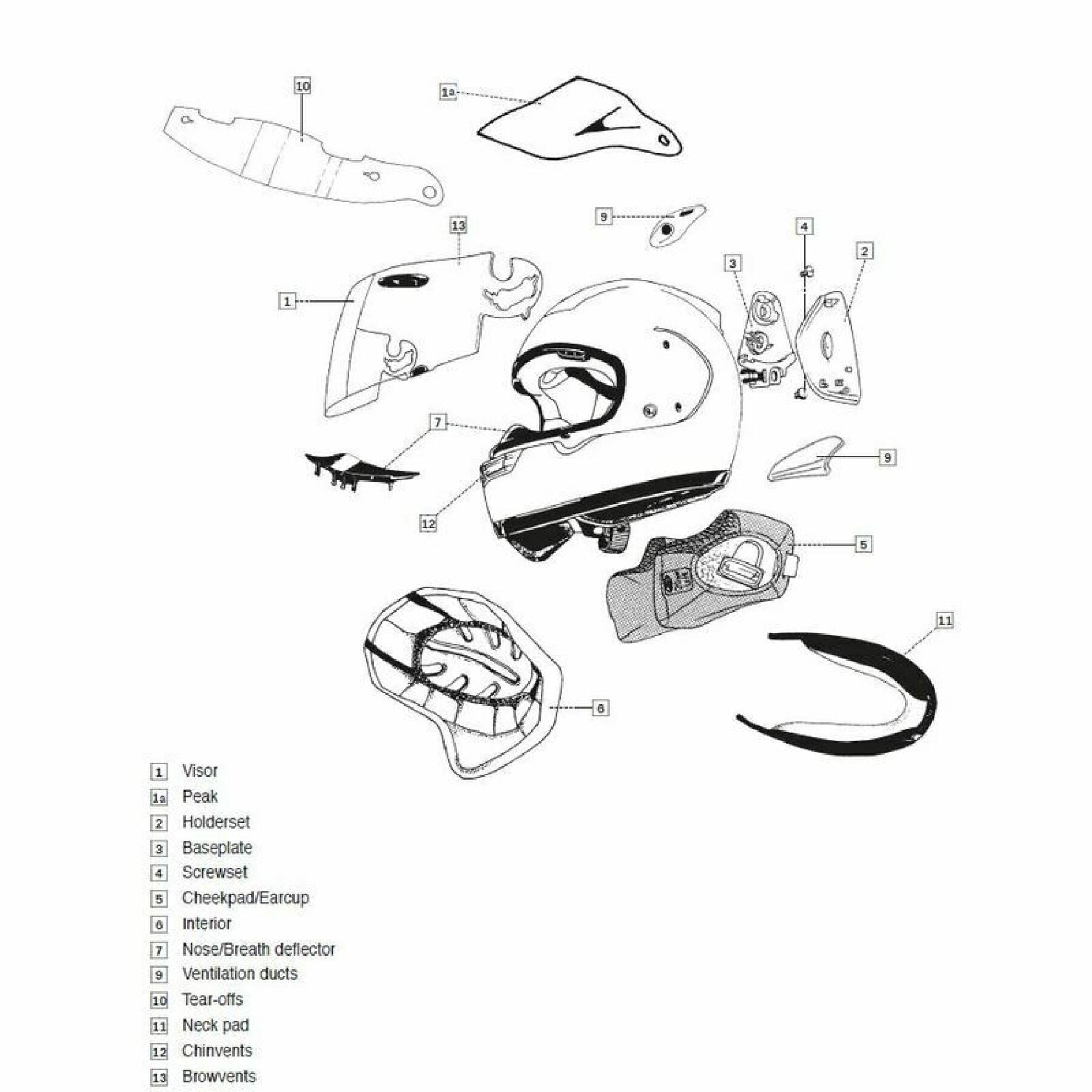 Ventilation casque moto intégral Arai Duct-5 IOM 2016
