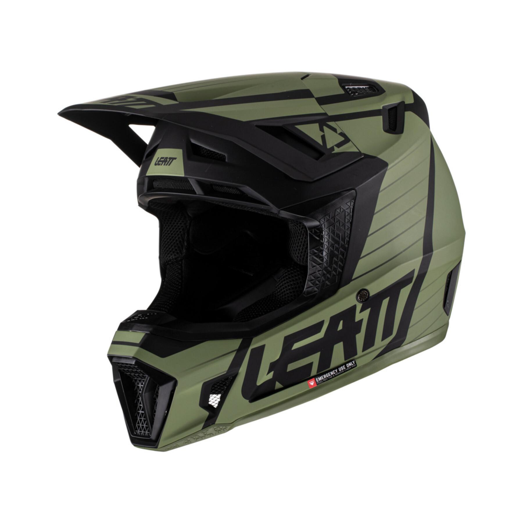 Casque moto cross avec lunettes de protection Leatt 7.5 V22 Graphic