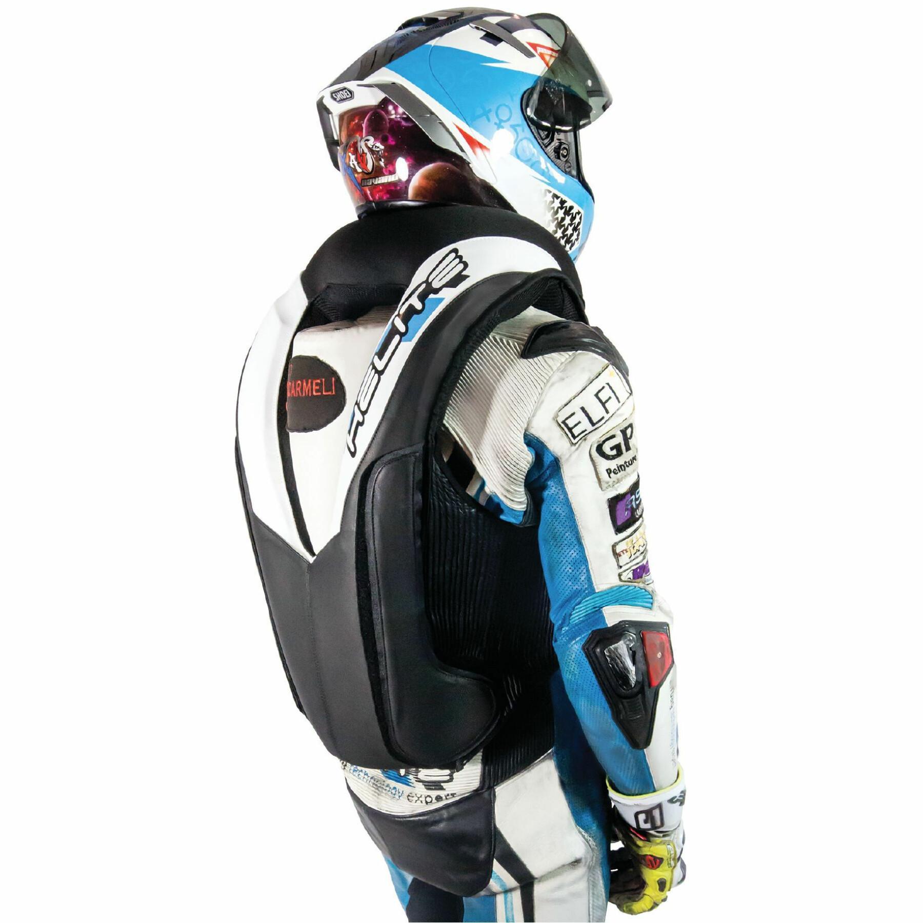 Gilet airbag moto piste élastique cuir Helite GP-AIR GT - Vestes et gilets  airbag - Blousons et vestes - Equipement du motard