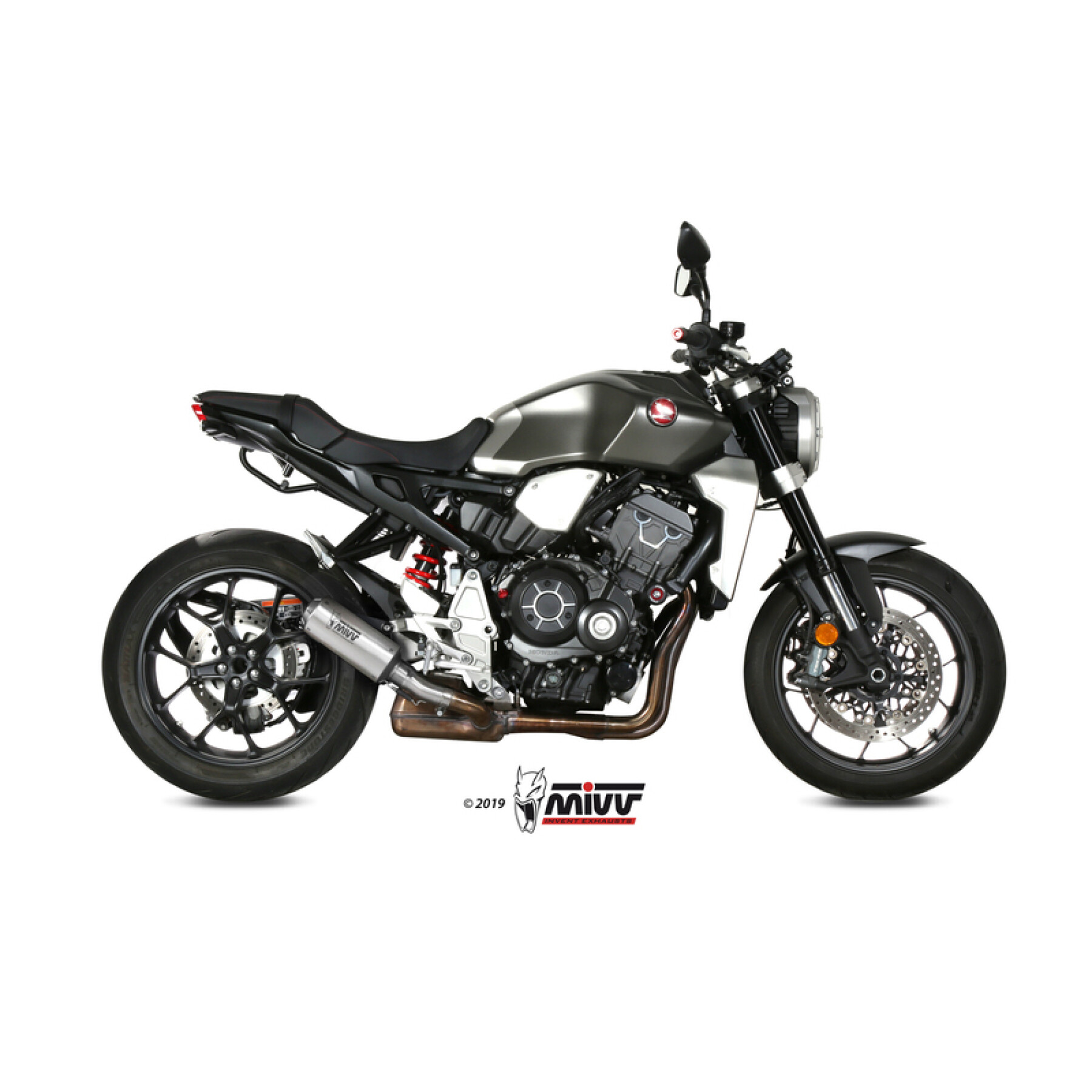Échappement moto Mivv MK3 inox/casquette inox Honda CB1000R