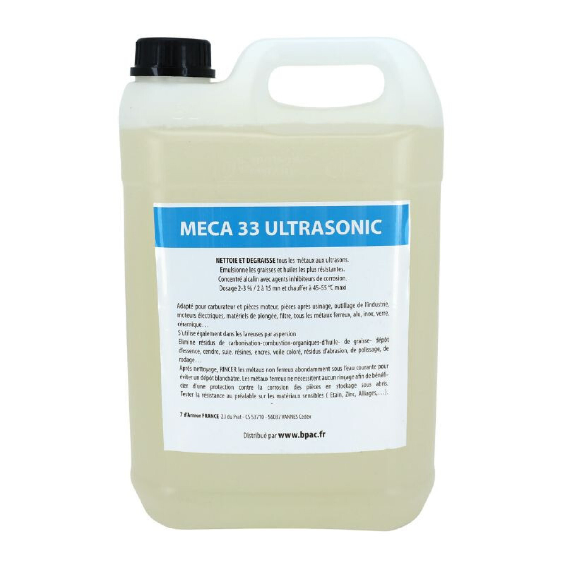 Detergent neTToyeur-bac ultrasonic professionnel P2R Meca 33