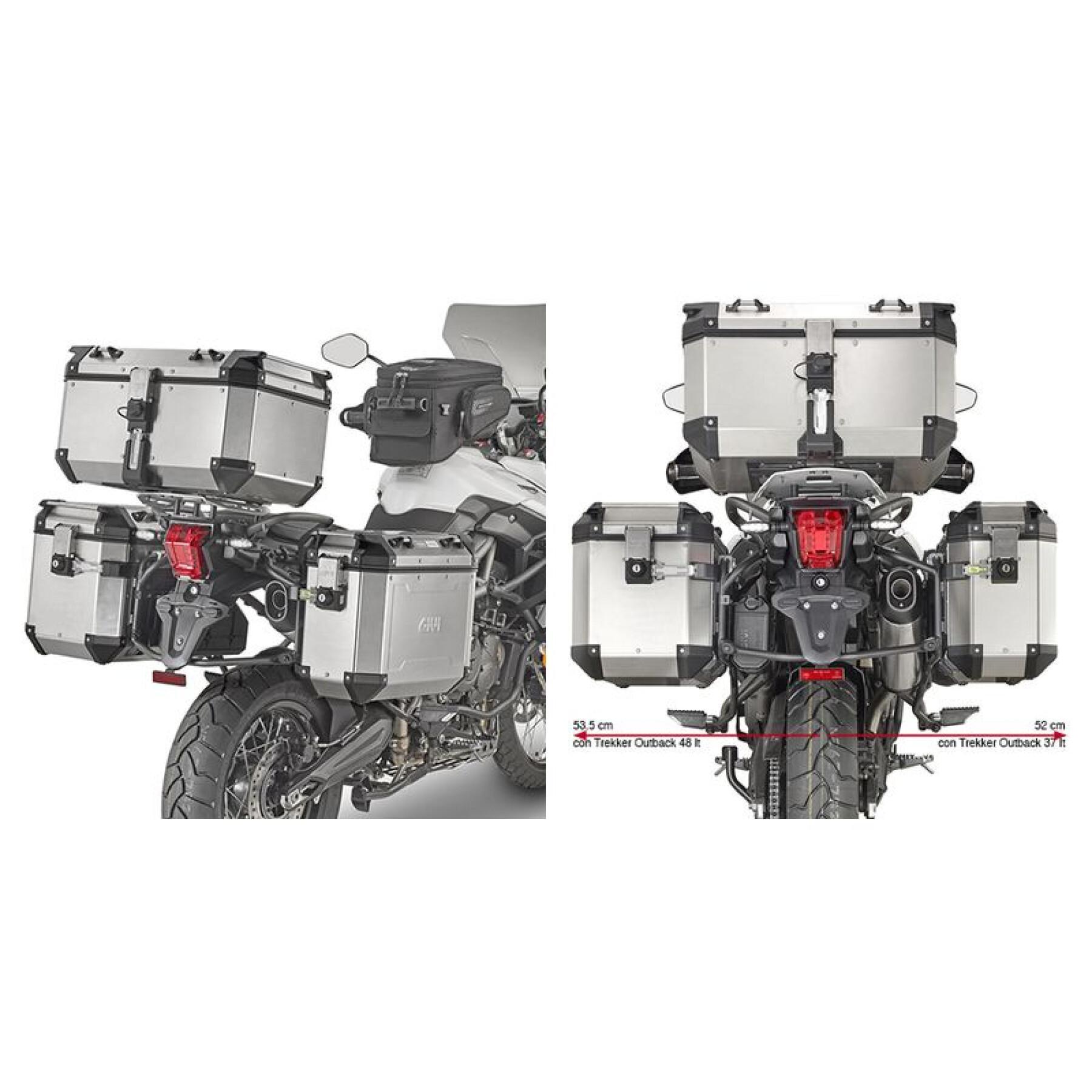 Support valises latérales moto Givi Monokey Cam-Side Triumph Tiger 800 Xc/800 Xr (18 À 19)