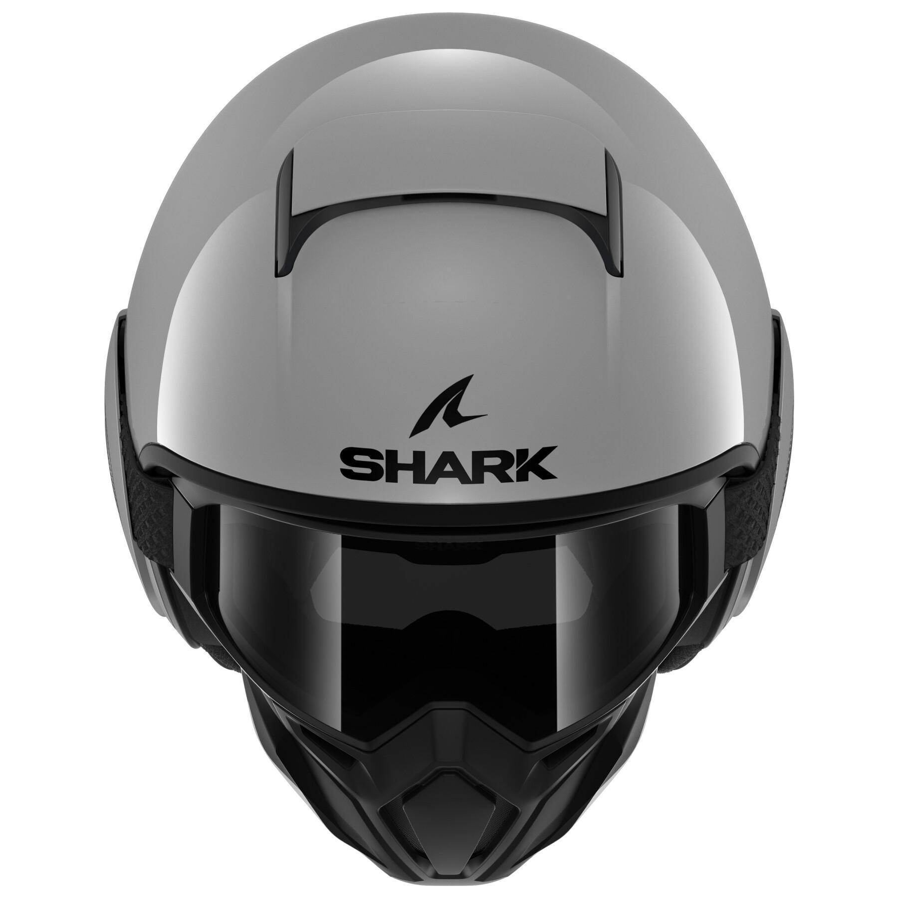 Casque moto jet Shark Street Drak Blank Gun Silver