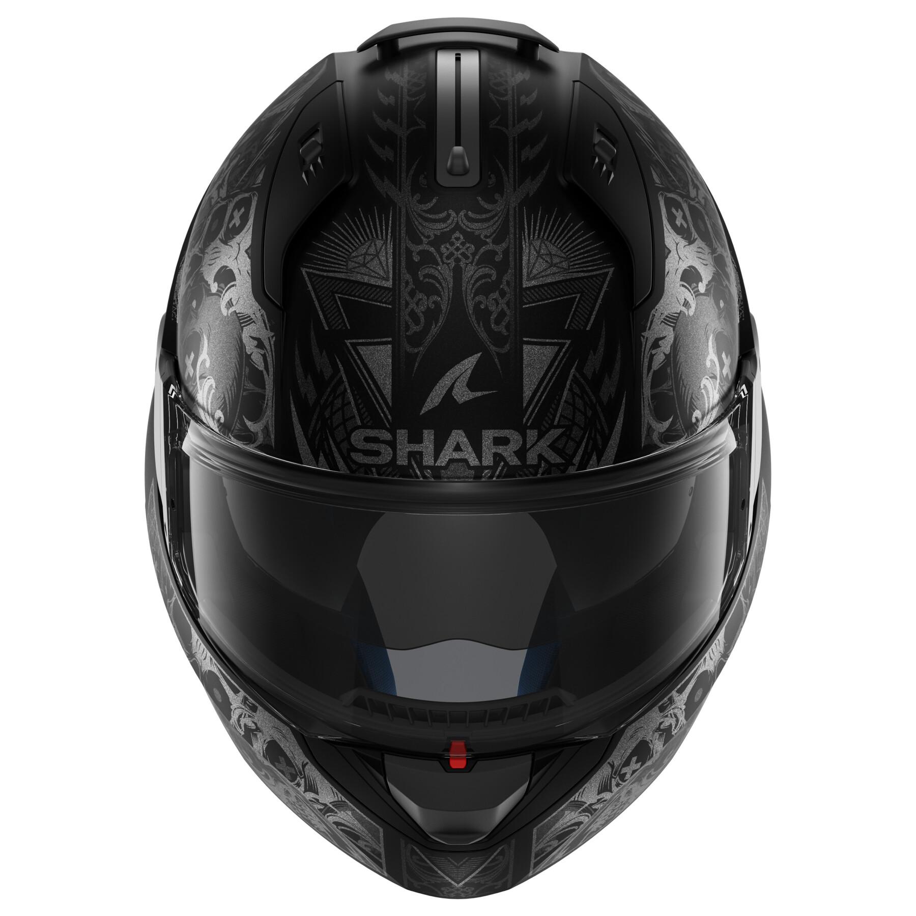 Casque moto intégral Shark Evo Es K-Rozen Mat Black Anthracite Anthracite