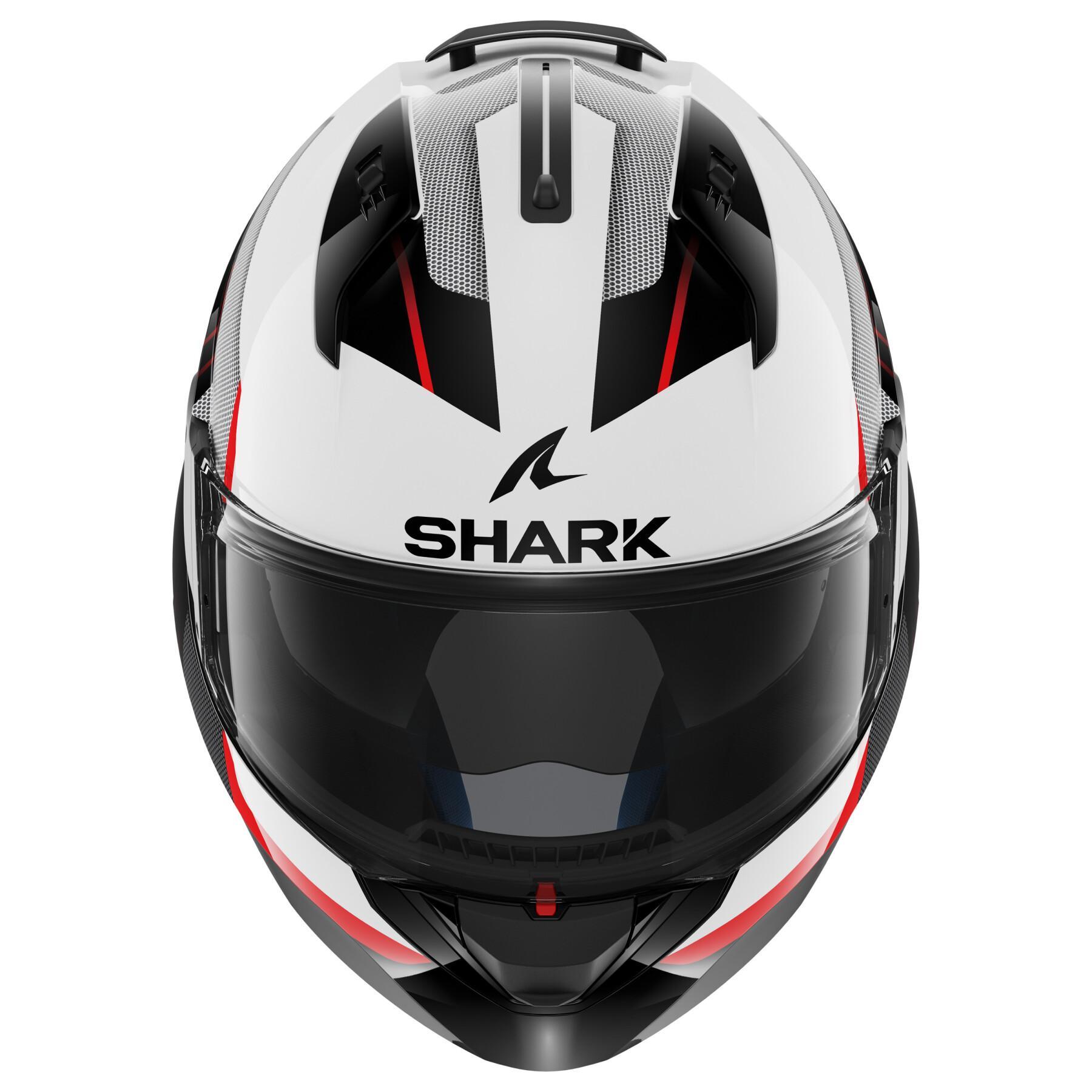 Casque moto modulable Shark Evo Es Kryd White Black Red