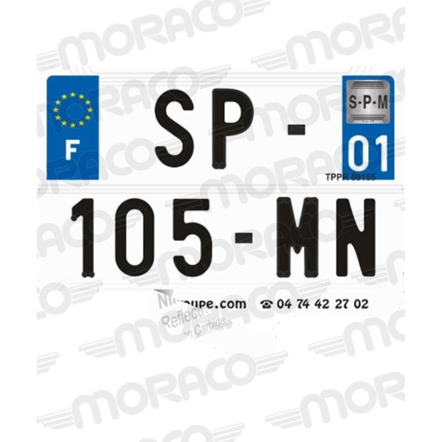 Plaque immatriculation Moto