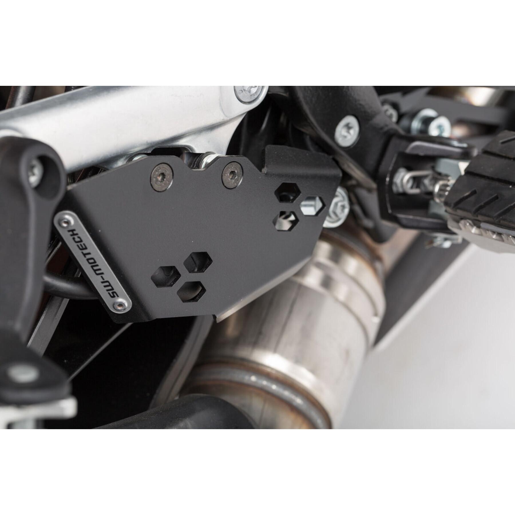 Protection pot d'échappement moto SW-Motech KTM Adventure modèles.