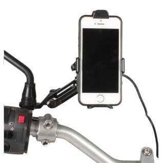 Support smartphone moto sur visse du rétro avec chargeur Chaft