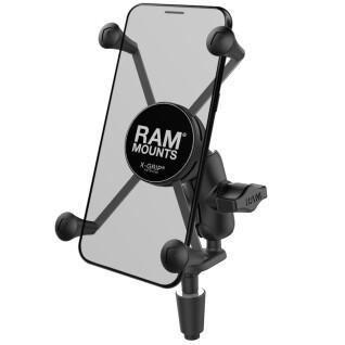 Support smartphone moto bras court fixation tige de fourche RAM Mounts X-Grip®