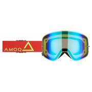 Lunettes moto cross avec verre miroir doré Amoq Vision Magnetic