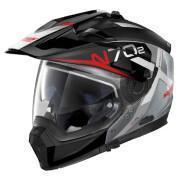 Casque moto modulable Nolan Crossover N70-2 X Bungee N-Com Scratched